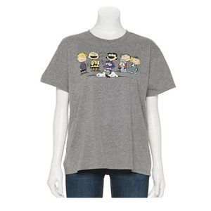 Juniors' Peanuts Gang Boyfriend Tee NWT XS NEW